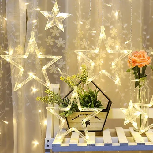 Miniatura 3 de LUCES NAVIDAD CASCADAS ESTRELLAS 3M X 1M